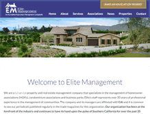 Tablet Screenshot of elitemanagement.com